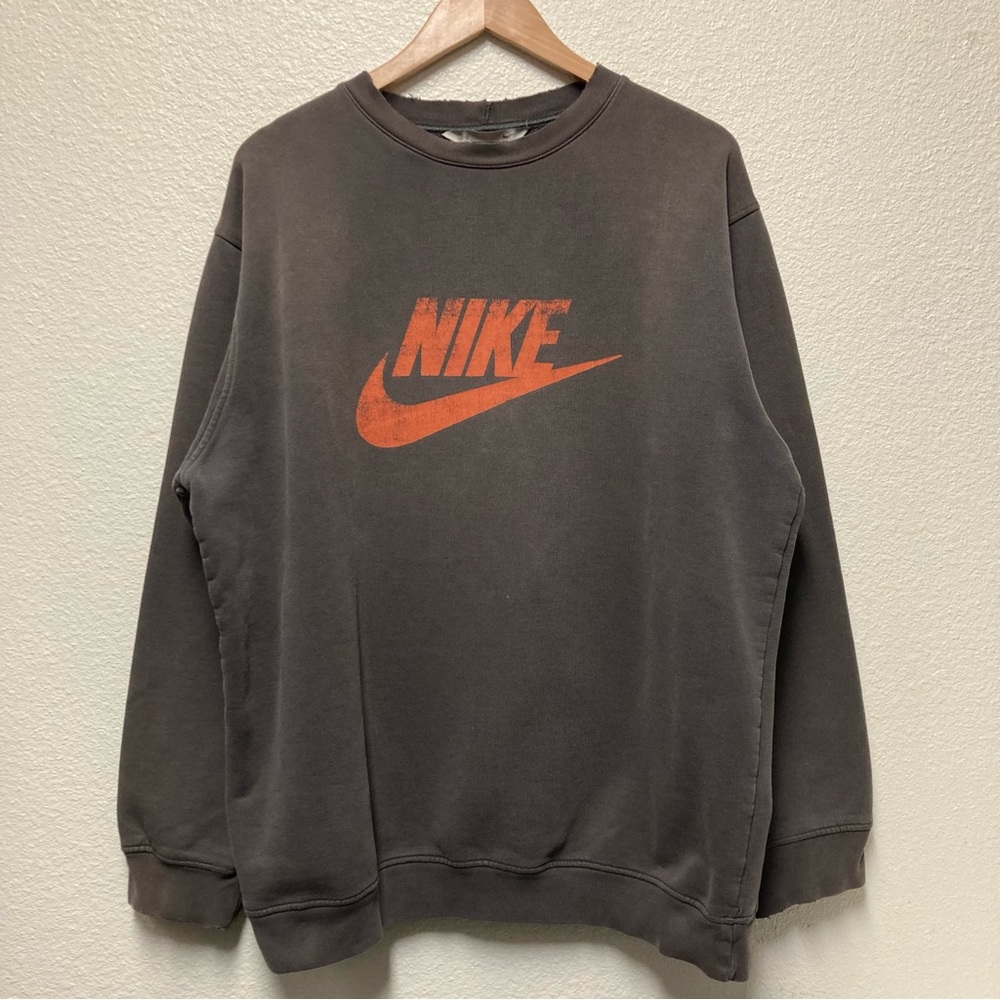 Vintage Y2K Silver Tag Brown Nike Crewneck Sweatshirt ☑️